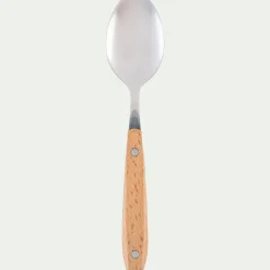 Cuillère à café en inox et manche en bois de hêtre - naturel