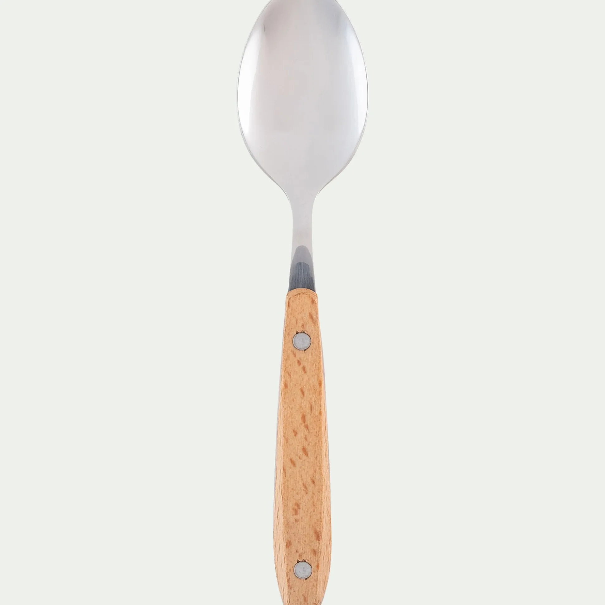 Cuillère à café en inox et manche en bois de hêtre - naturel
