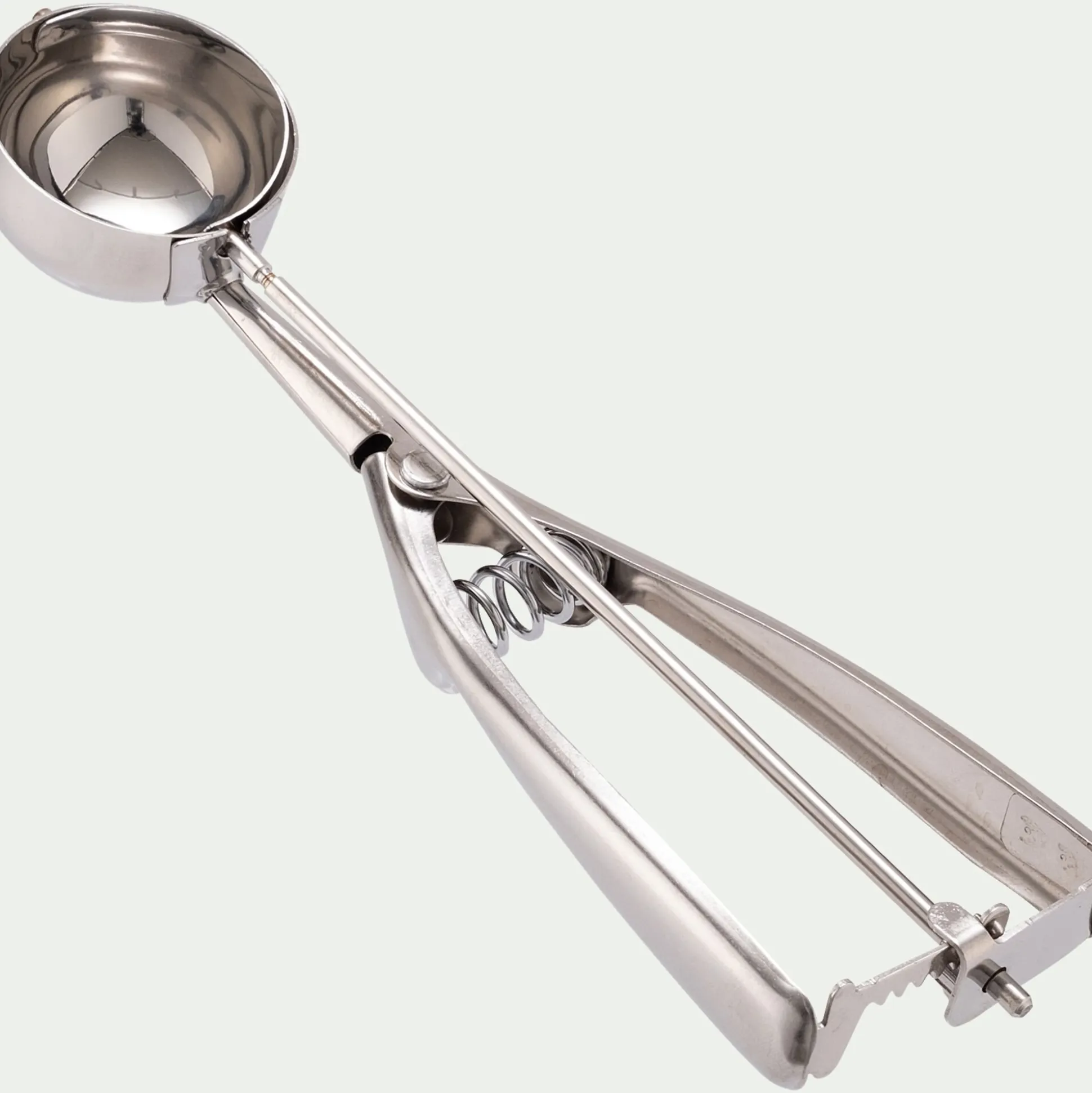 Cuillère à glace avec pince en inox - argenté