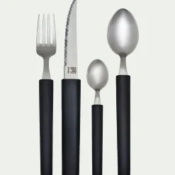 Cuillère à soupe en matière végétale 100% recyclable - noir