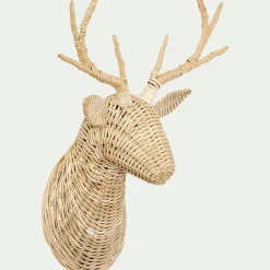 Déco cerf en rotin H53cm