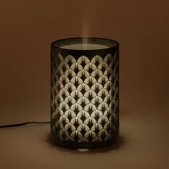 Diffuseur de parfum électrique en métal noir lumière - 100ml