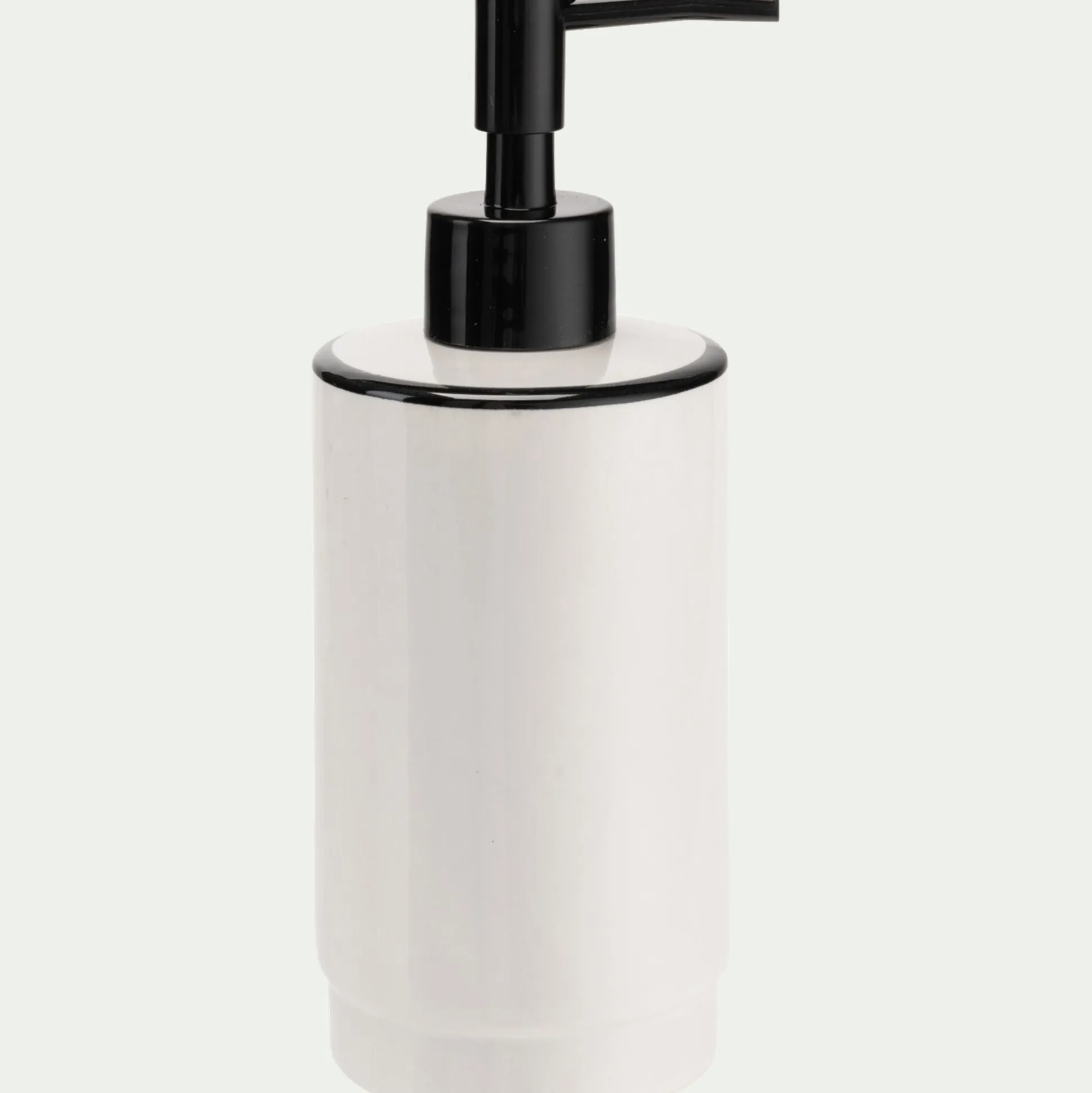Distributeur à savon en grès - blanc H18,50cm