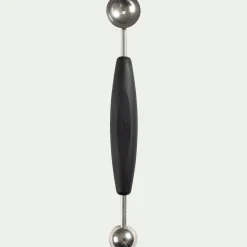 Double cuillère à pomme parisienne en inox - noir