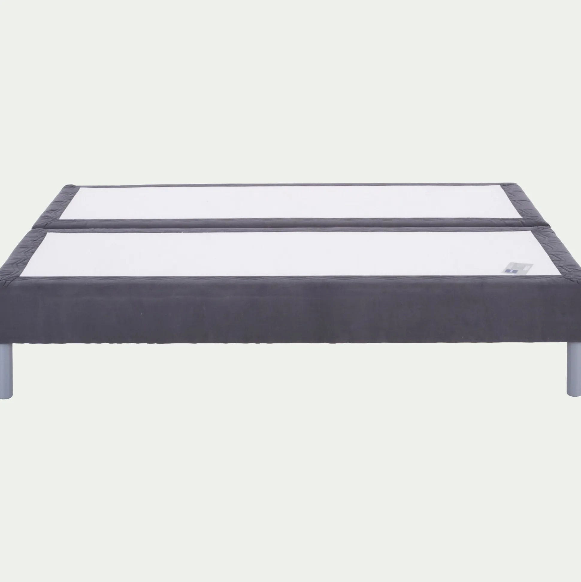 Double sommier tapissier Bultex à lattes - gris 160x200cm