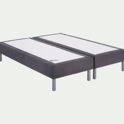 Double sommier tapissier Bultex à lattes - gris 160x200cm