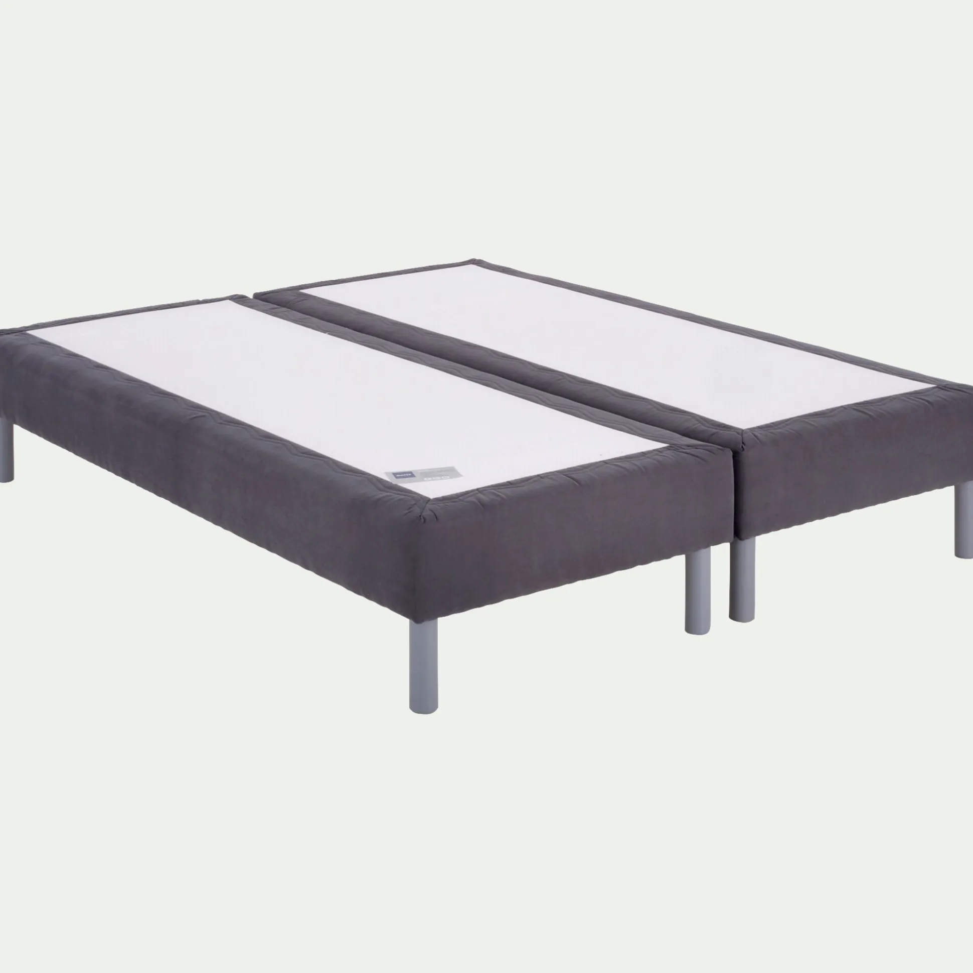 Double sommier tapissier Bultex à lattes - gris 160x200cm