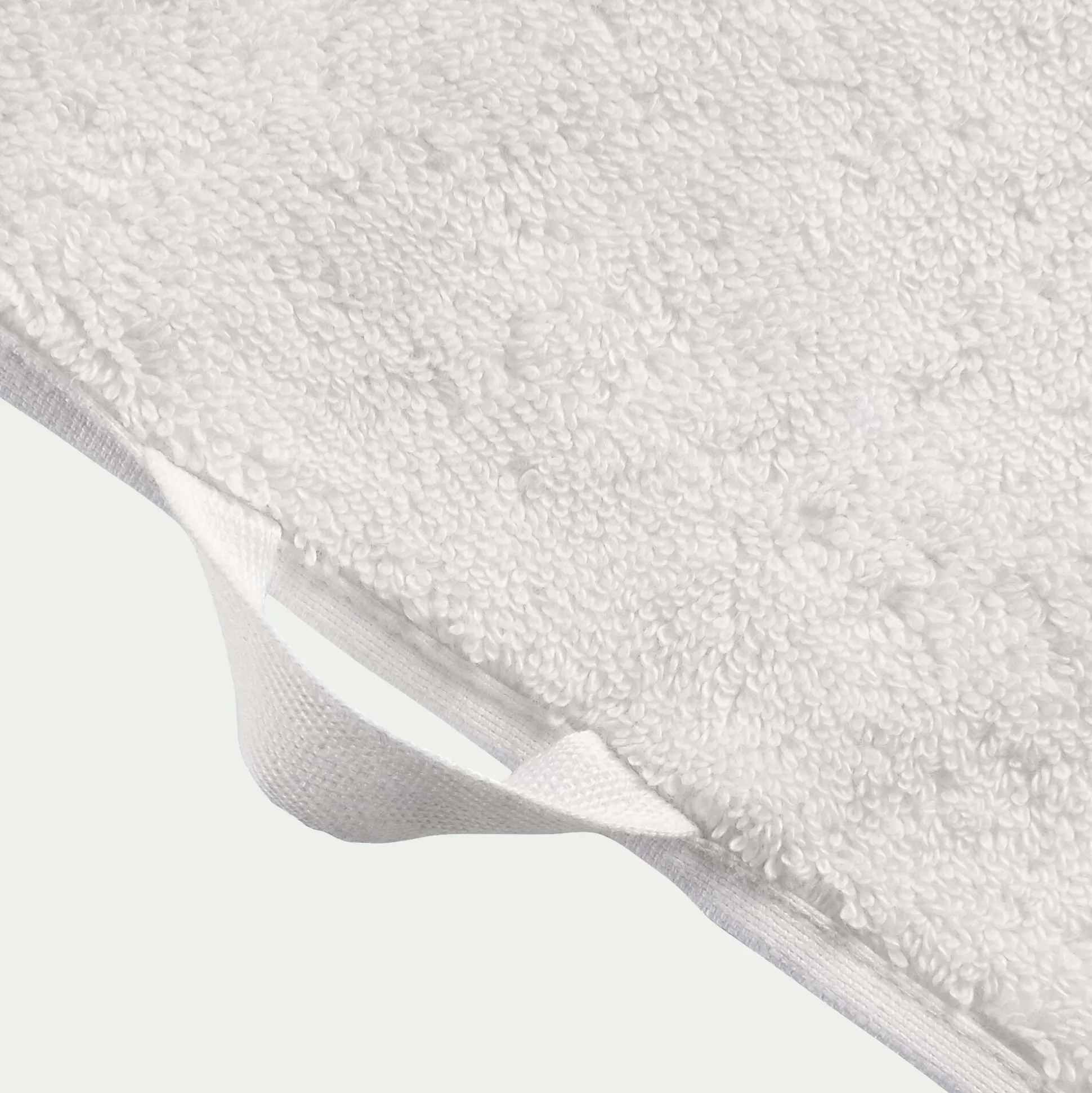 Drap de bain brodé en coton - blanc ventoux 100x150cm