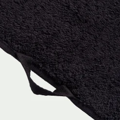 Drap de bain brodé en coton - noir 100x150cm