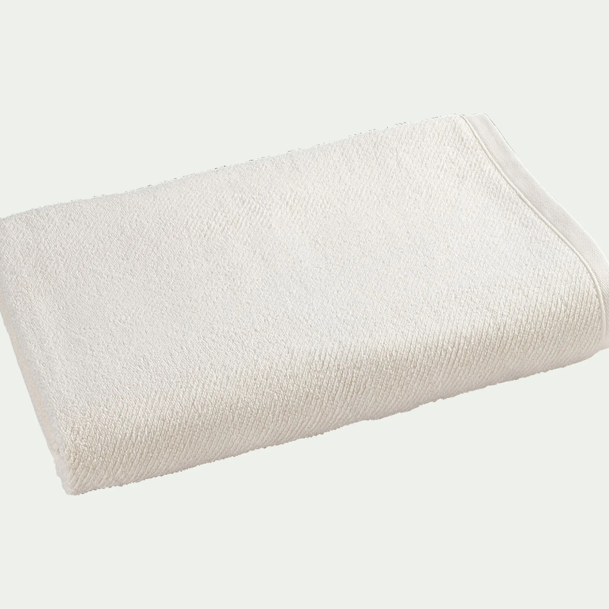 Drap de bain en bouclettes de coton bio - blanc ventoux 90x150cm