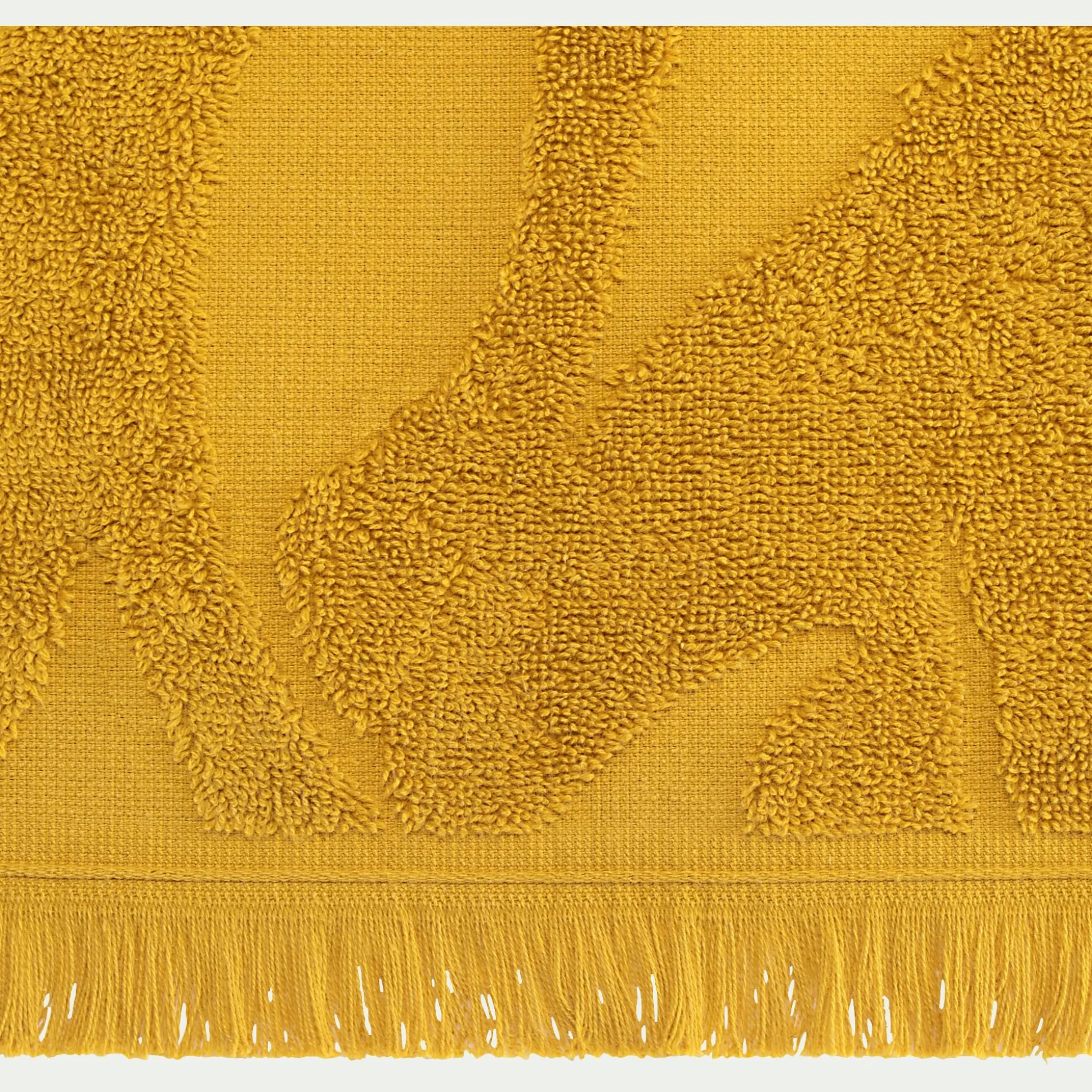 Drap de bain en coton - jaune argan 100x150cm