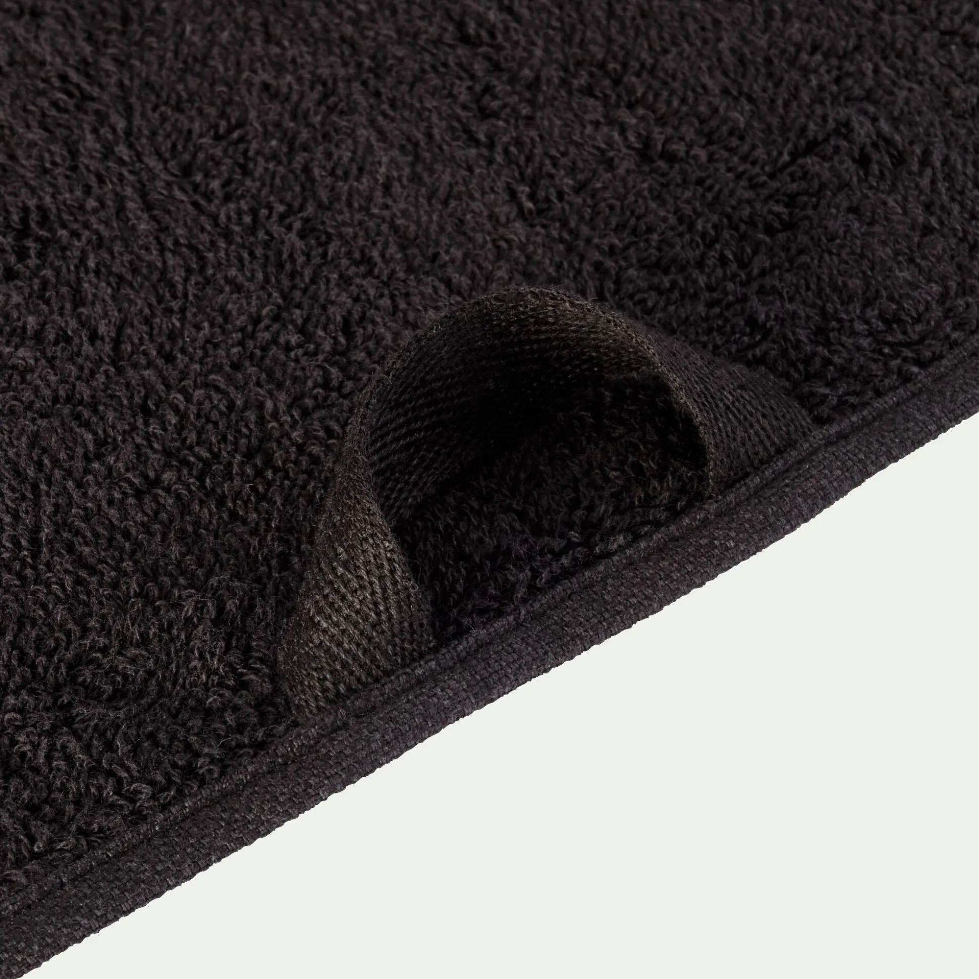 Drap de bain en coton - noir 100x150cm