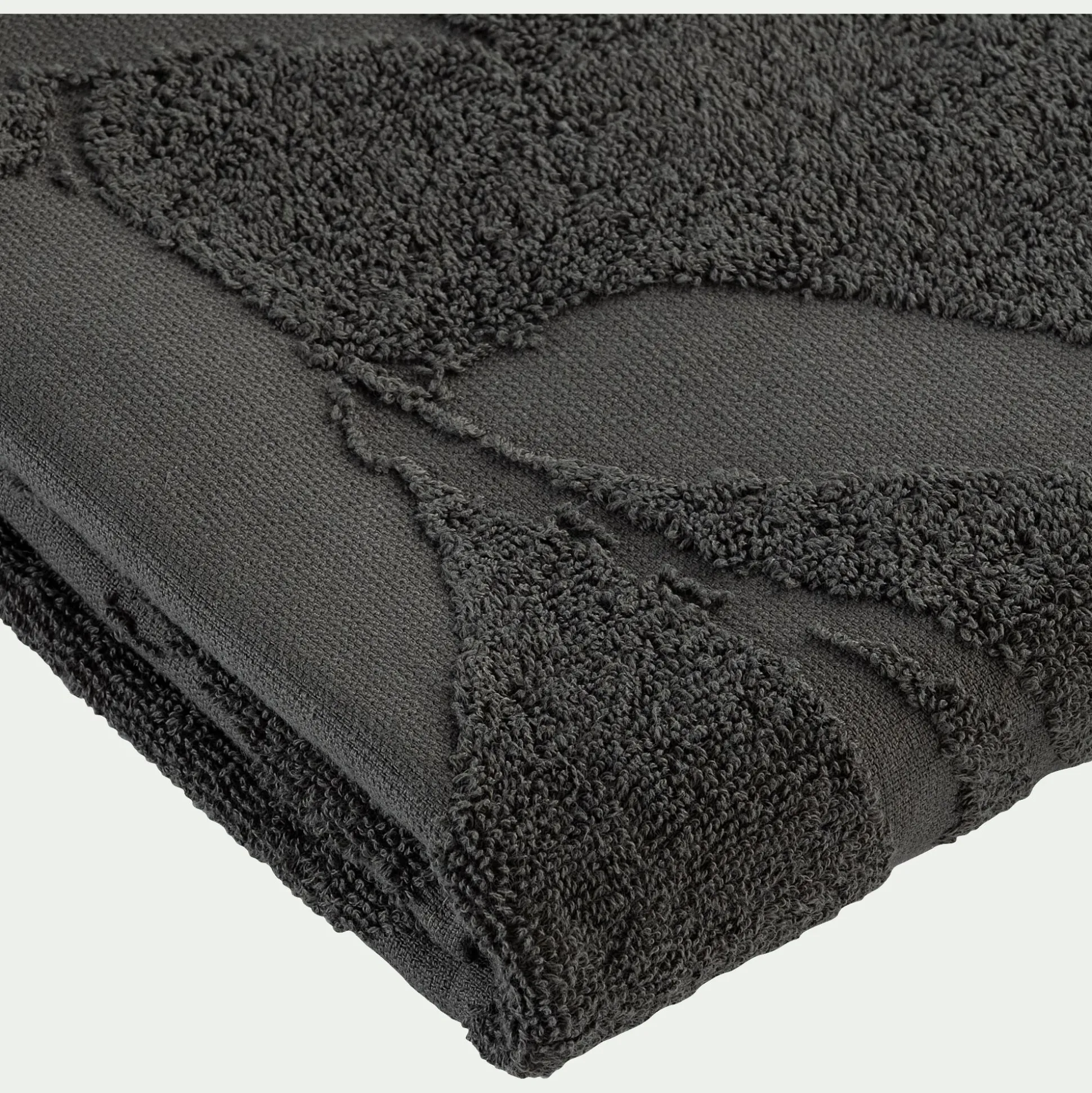 Drap de bain en coton - vert cèdre 100x150cm