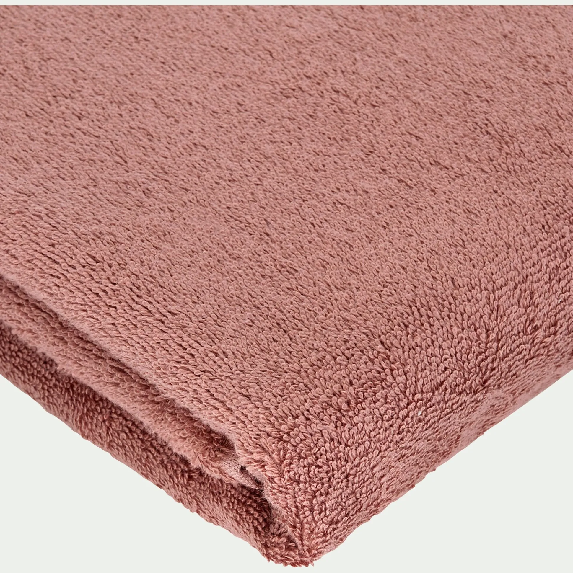 Drap de douche en coton peigné - brun rhassoul 70x140cm
