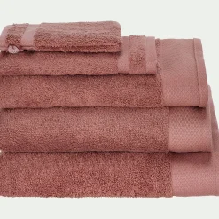 Drap de douche en coton peigné - brun rhassoul 70x140cm