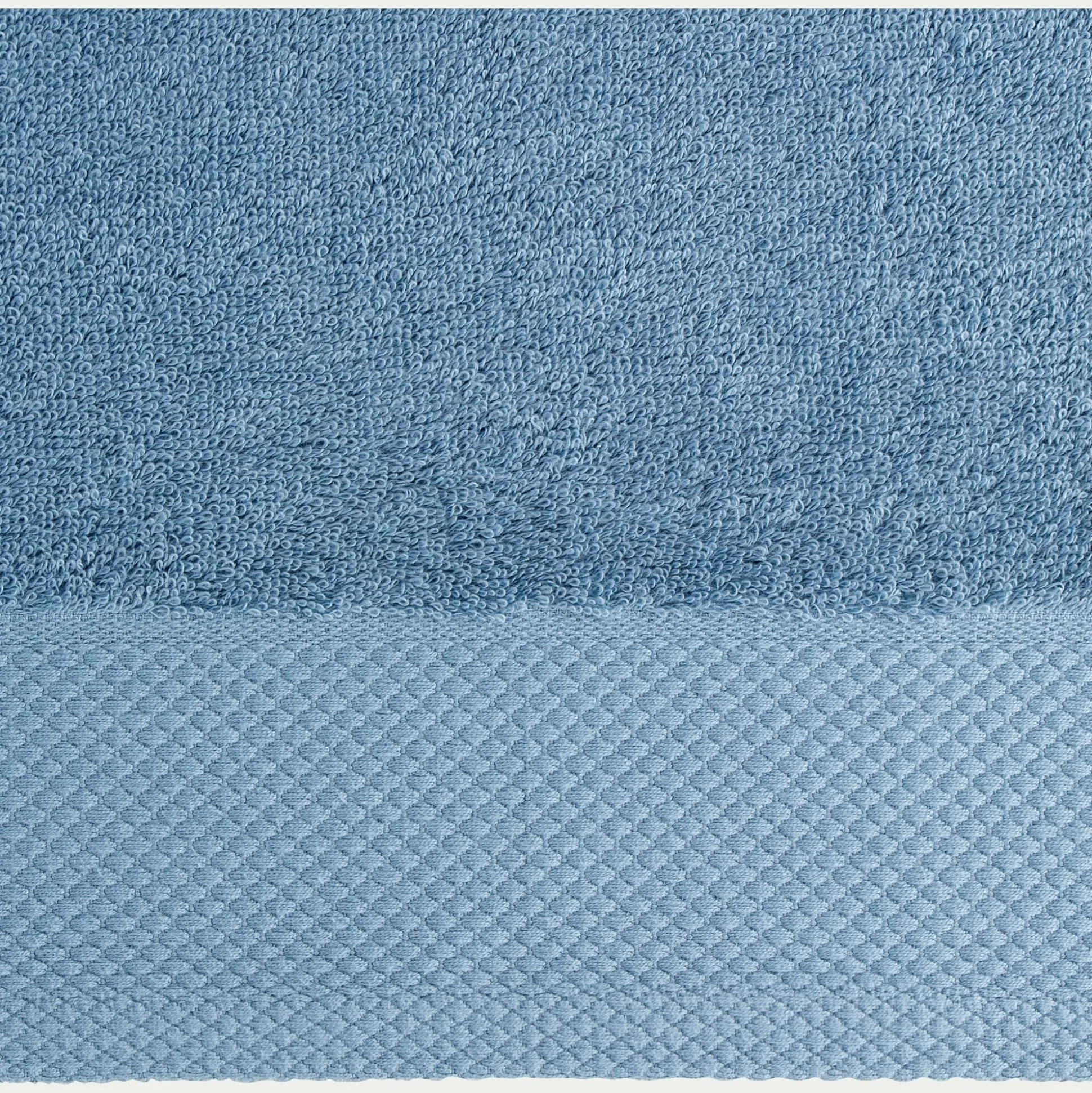 Drap de douche en coton peigné - bleu autan 70x140cm