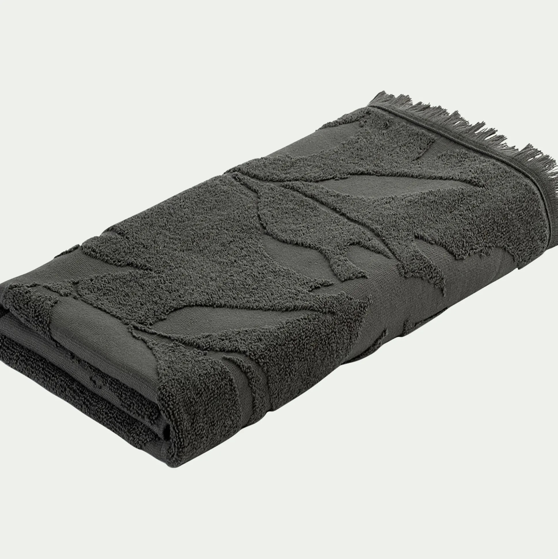 Drap de douche en coton - vert cèdre 70x140cm