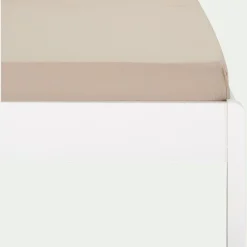 Drap housse enfant en coton 90x140+B15cm - beige alpilles
