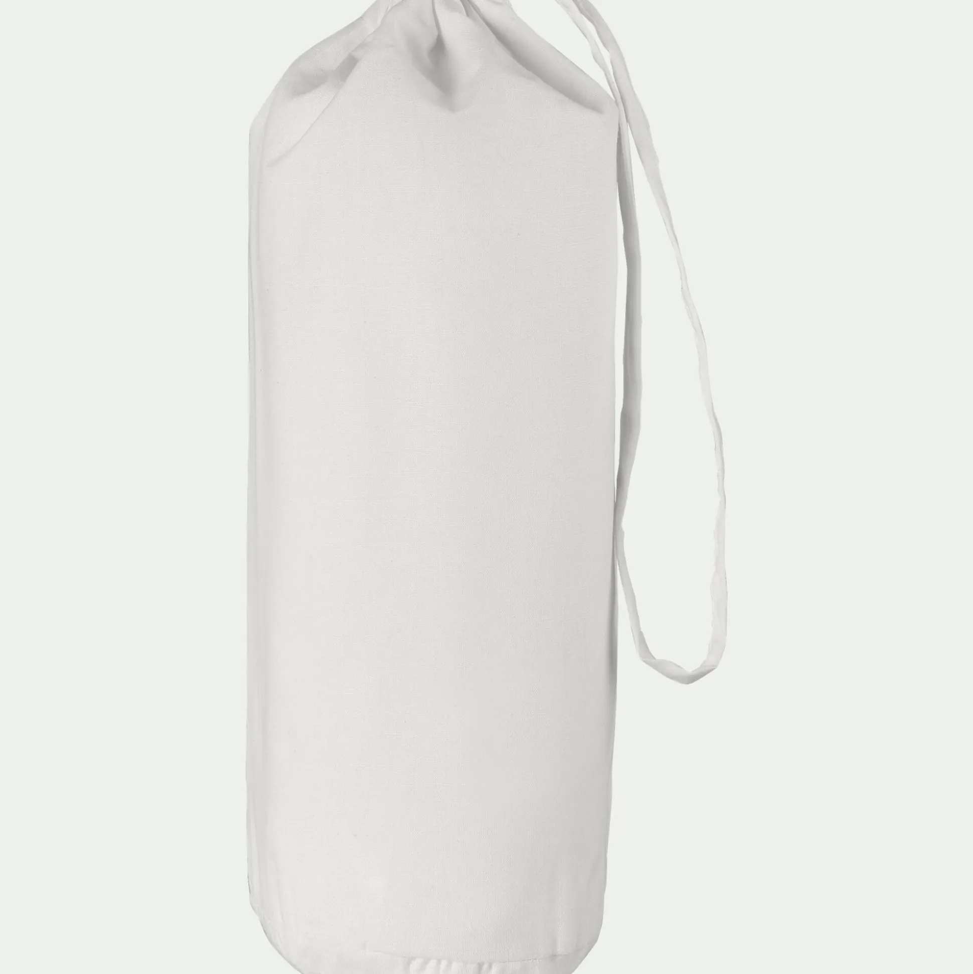 Drap housse en percale de coton 140x200cm B30cm - blanc