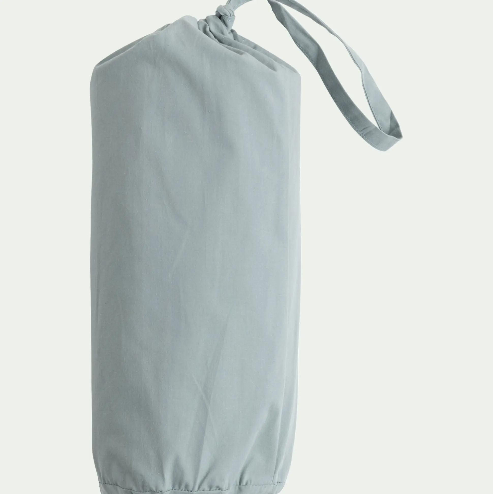 Drap housse en percale de coton 160x200cm B30cm - bleu calaluna