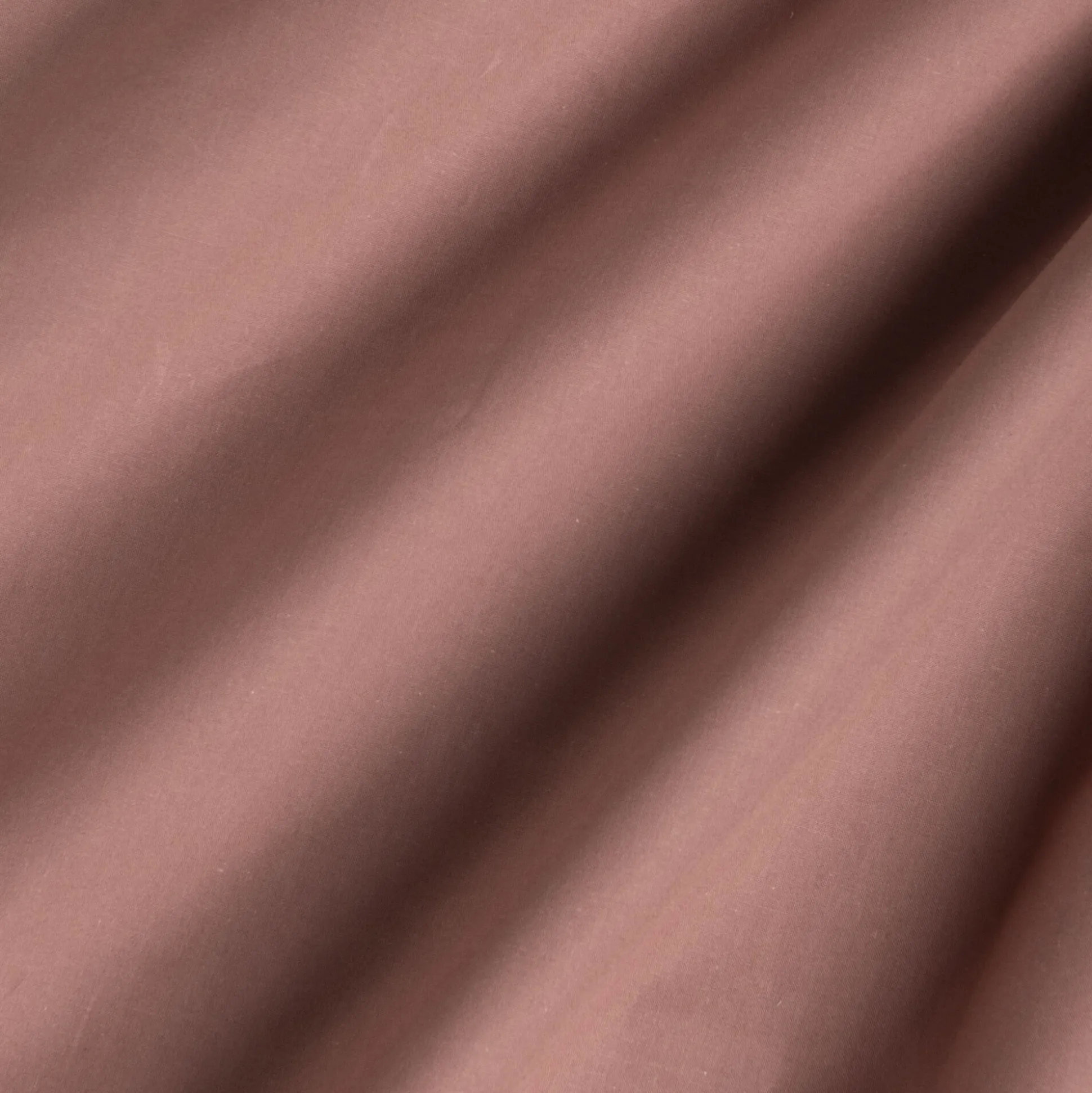 Drap housse en percale de coton 140x200cm B30cm - brun rhassoul