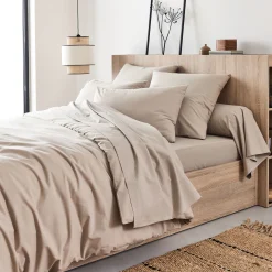 Drap plat en coton 180x300cm - beige alpilles