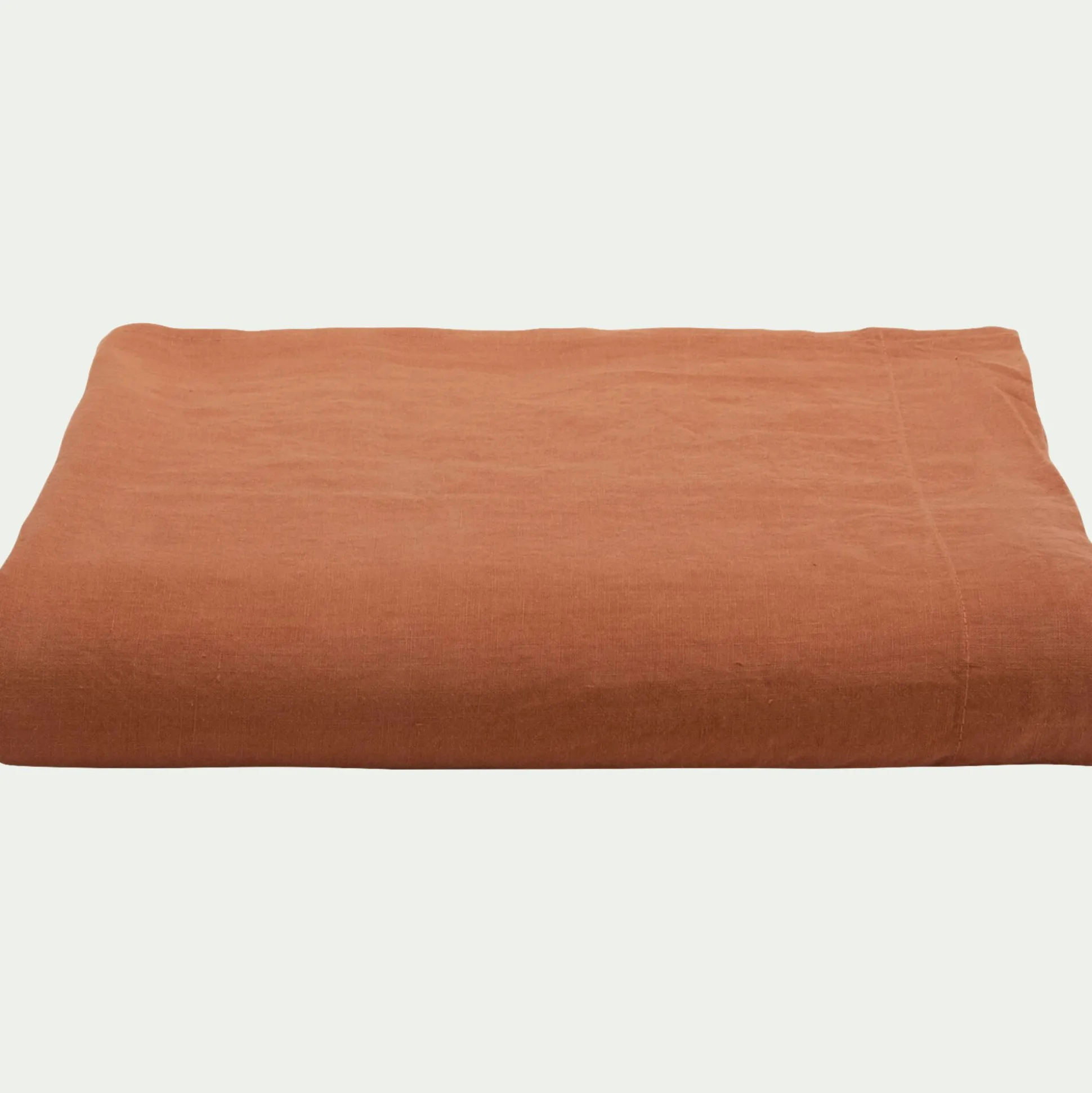 Drap plat en lin lavé 270x300cm - marron rustrel