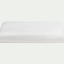 Drap plat en satin lavé 270x300cm - blanc ventoux