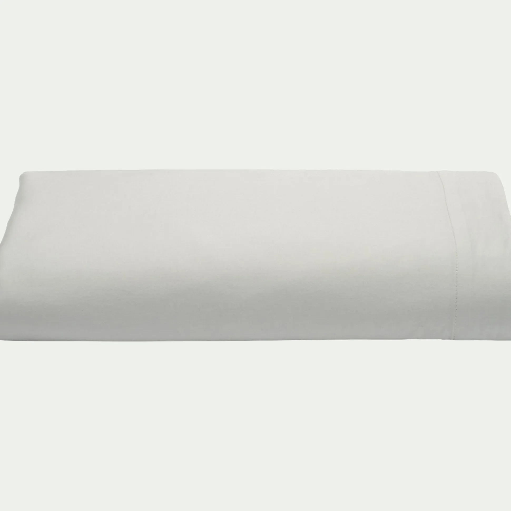 Drap plat en satin lavé 270x300cm - vert opaline