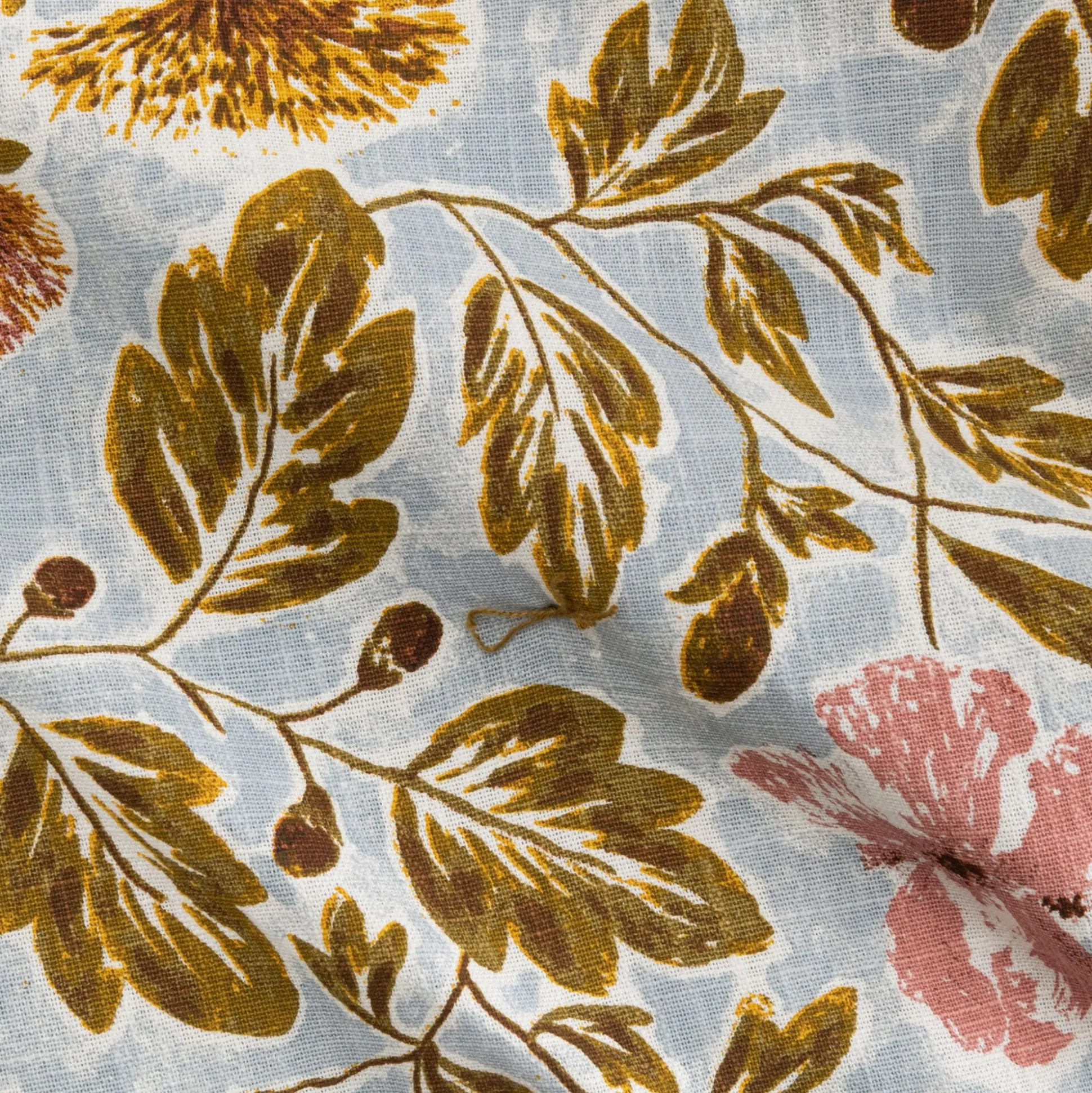 Édredon 100x180cm motif Provence en coton - marron