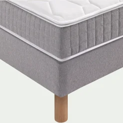 Ensemble matelas ressorts + sommier H24cm alinea 2x100x200cm - gris borie