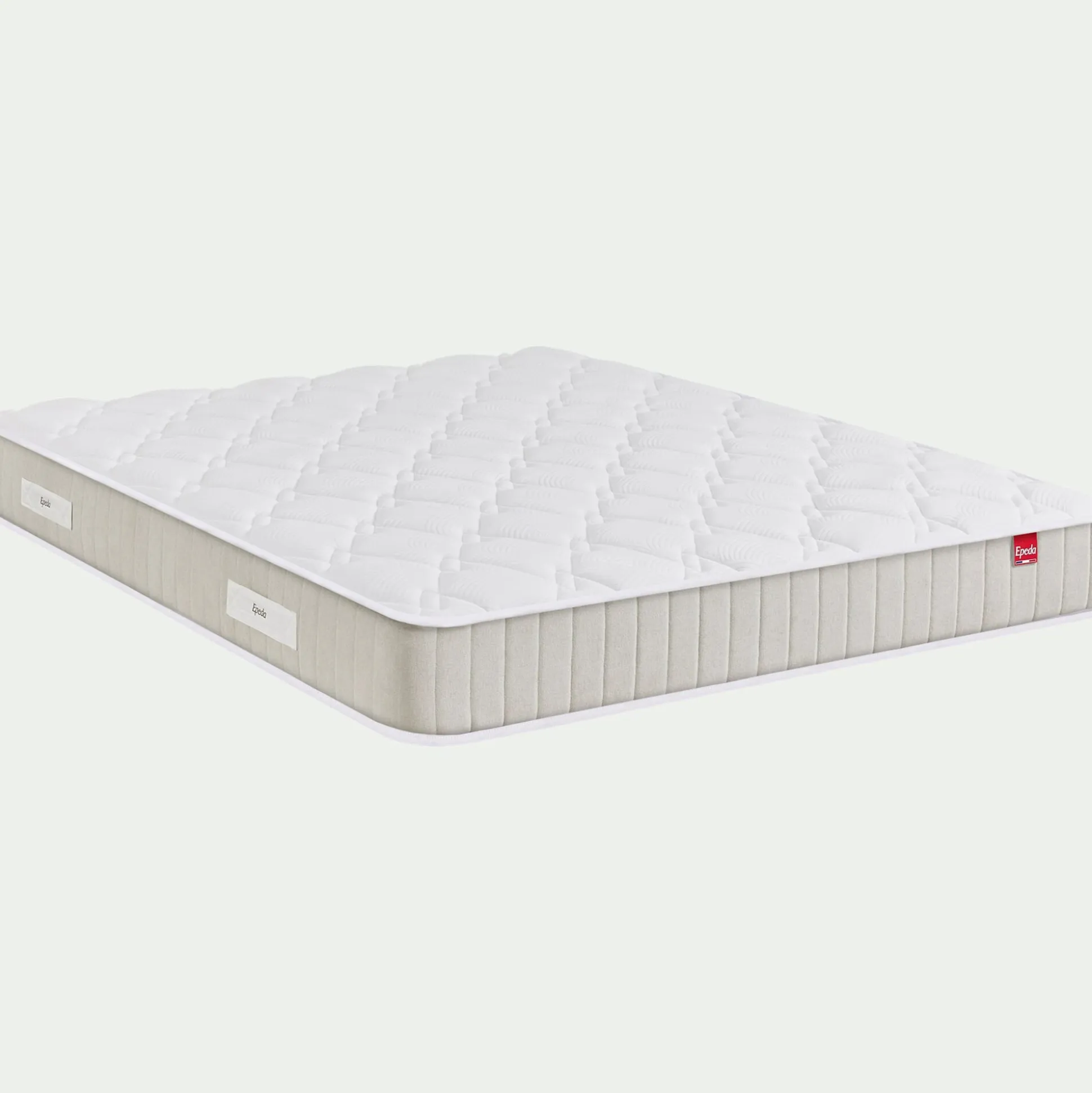 Ensemble matelas ressorts+sommier ferme Epeda H68cm 2x90x200cm - beige