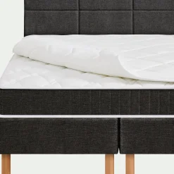 Ensemble matelas ressorts+sommier ferme Epeda H68cm 2x80x200cm - gris