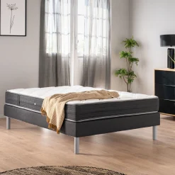 Ensemble sommier soutien ferme et matelas à ressorts accueil ferme