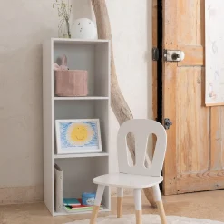Etagère 3 cases en bois - blanc