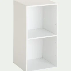 Etagère 2 cases en bois - blanc