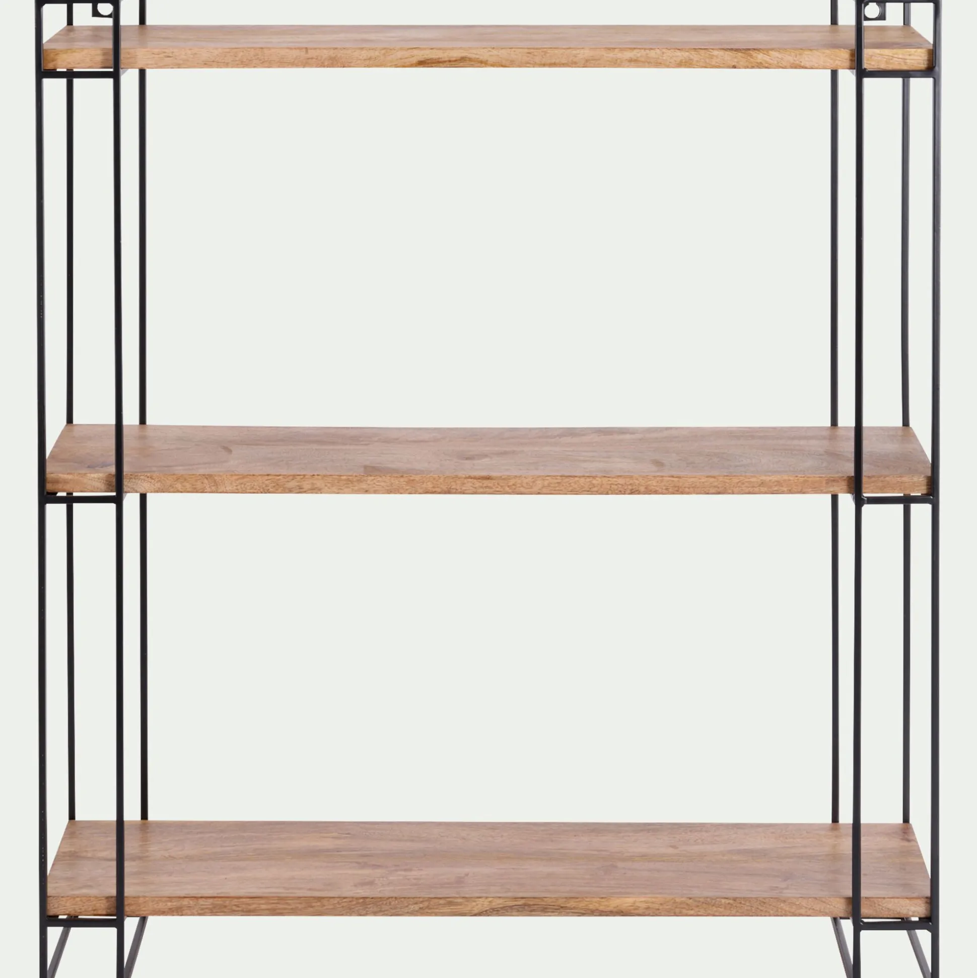 Etagère murale en bois et métal - bois clair L66xl19xH77,5cm