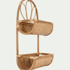 Etagère murale en rotin - naturel L40,5xl16,5xH63cm