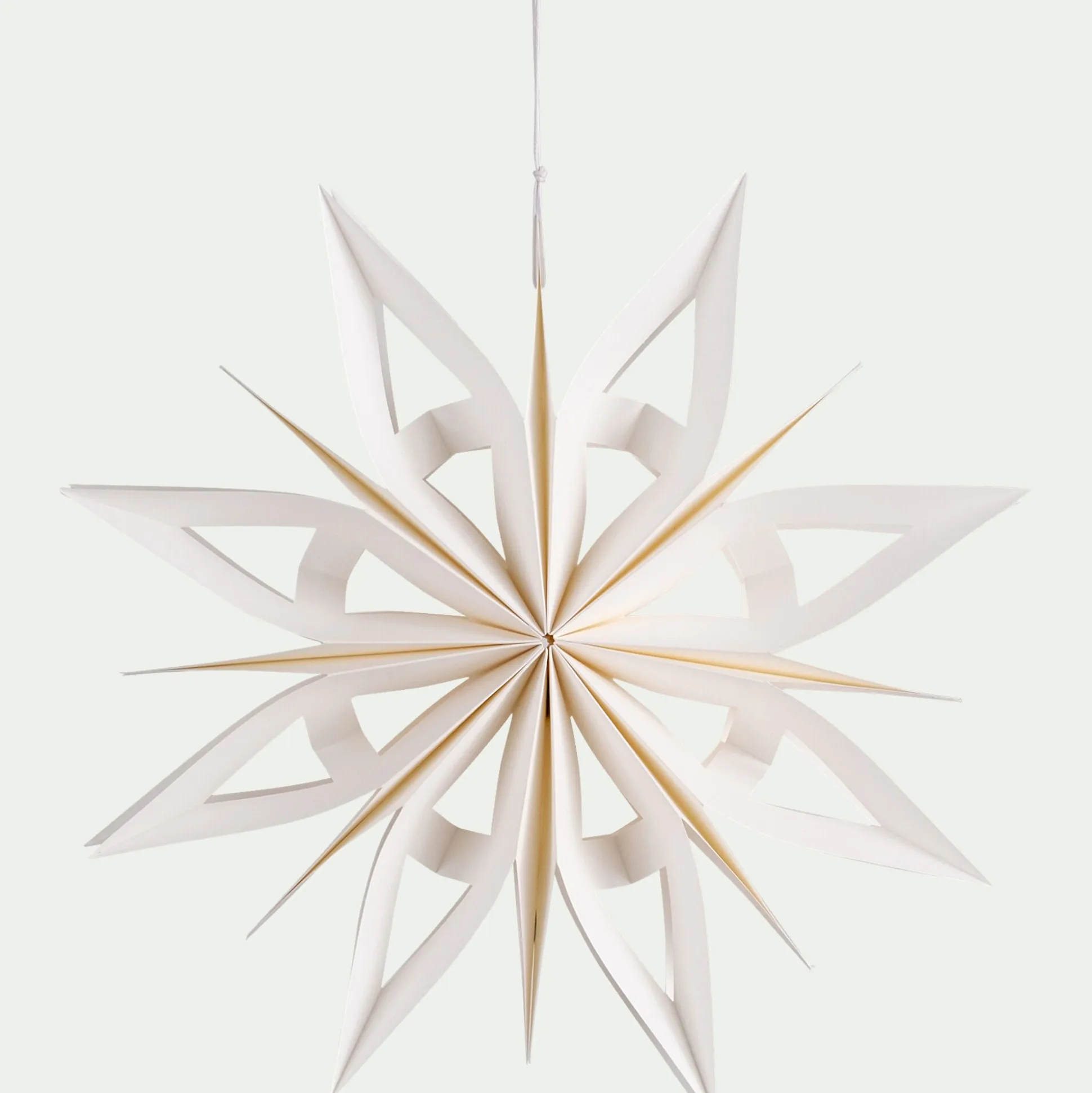 Etoile à suspendre en papier D30cm - blanc