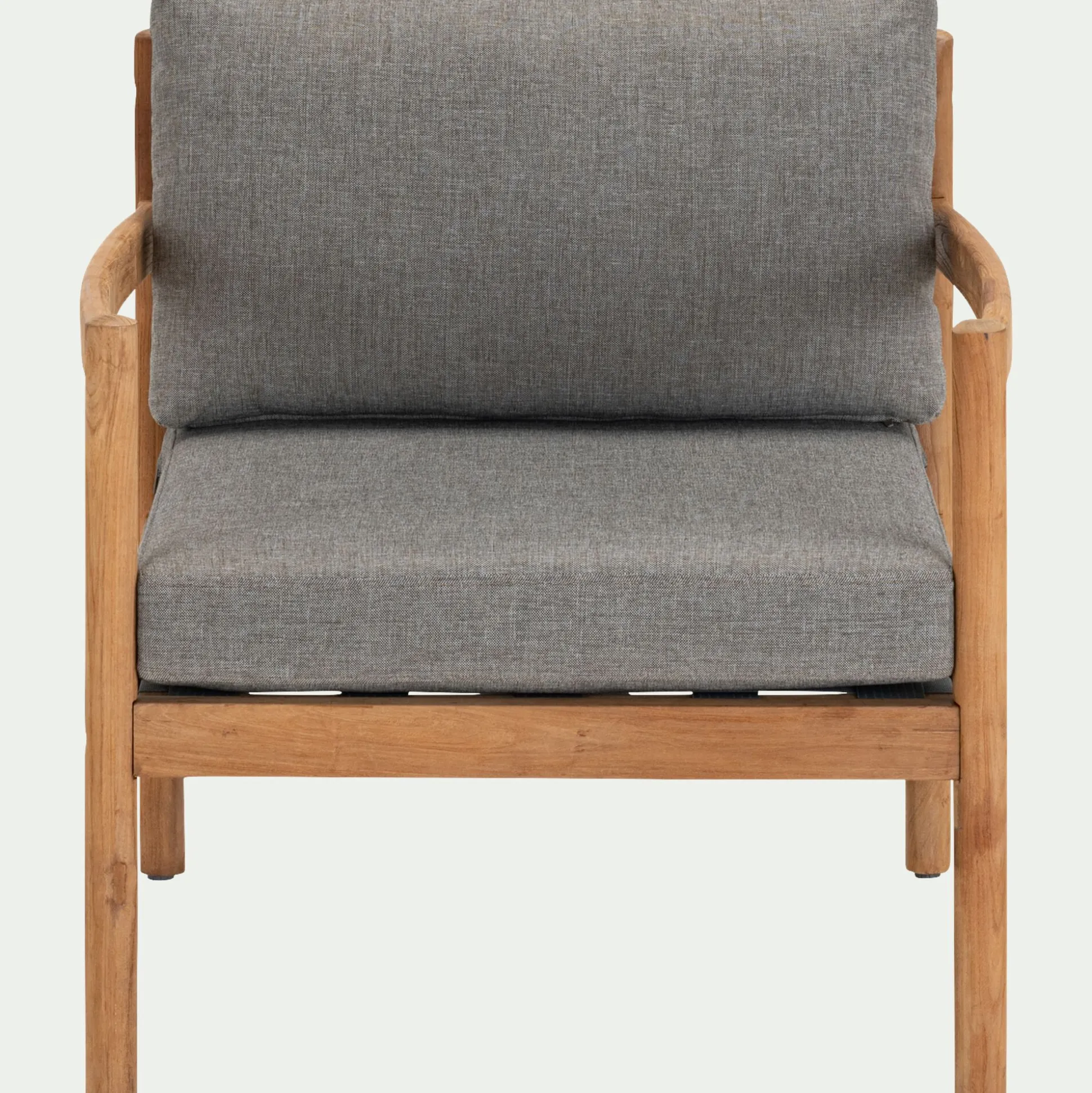 Fauteuil de jardin en teck recyclé - gris