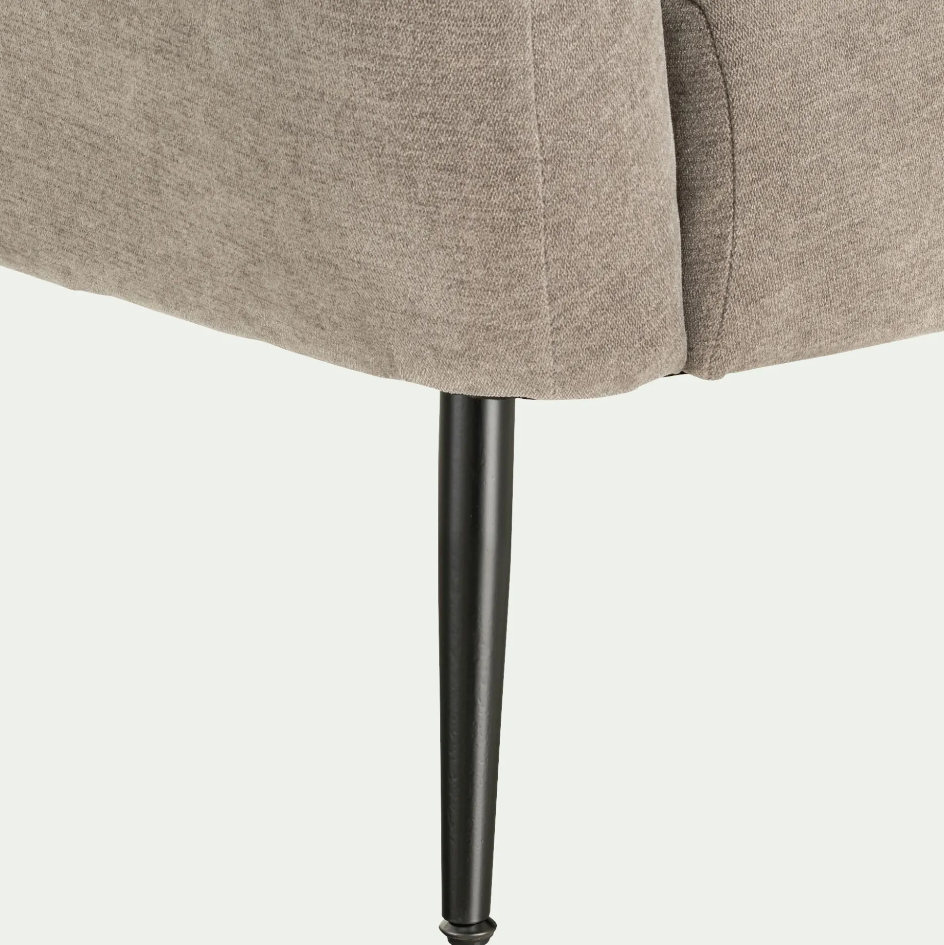 Fauteuil en tissu avec pieds en acier - gris restanque