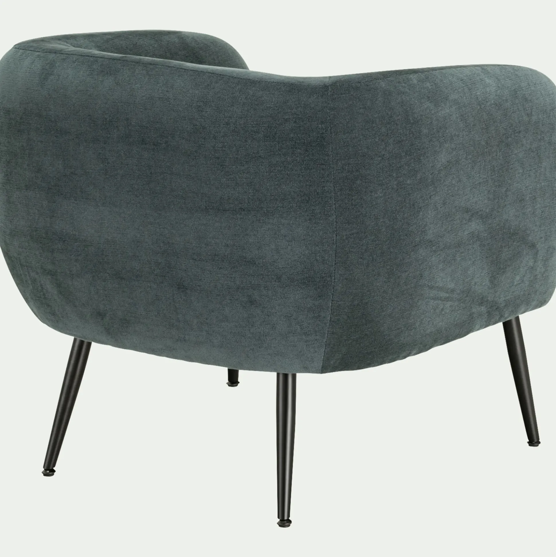 Fauteuil en tissu avec pieds en acier - bleu