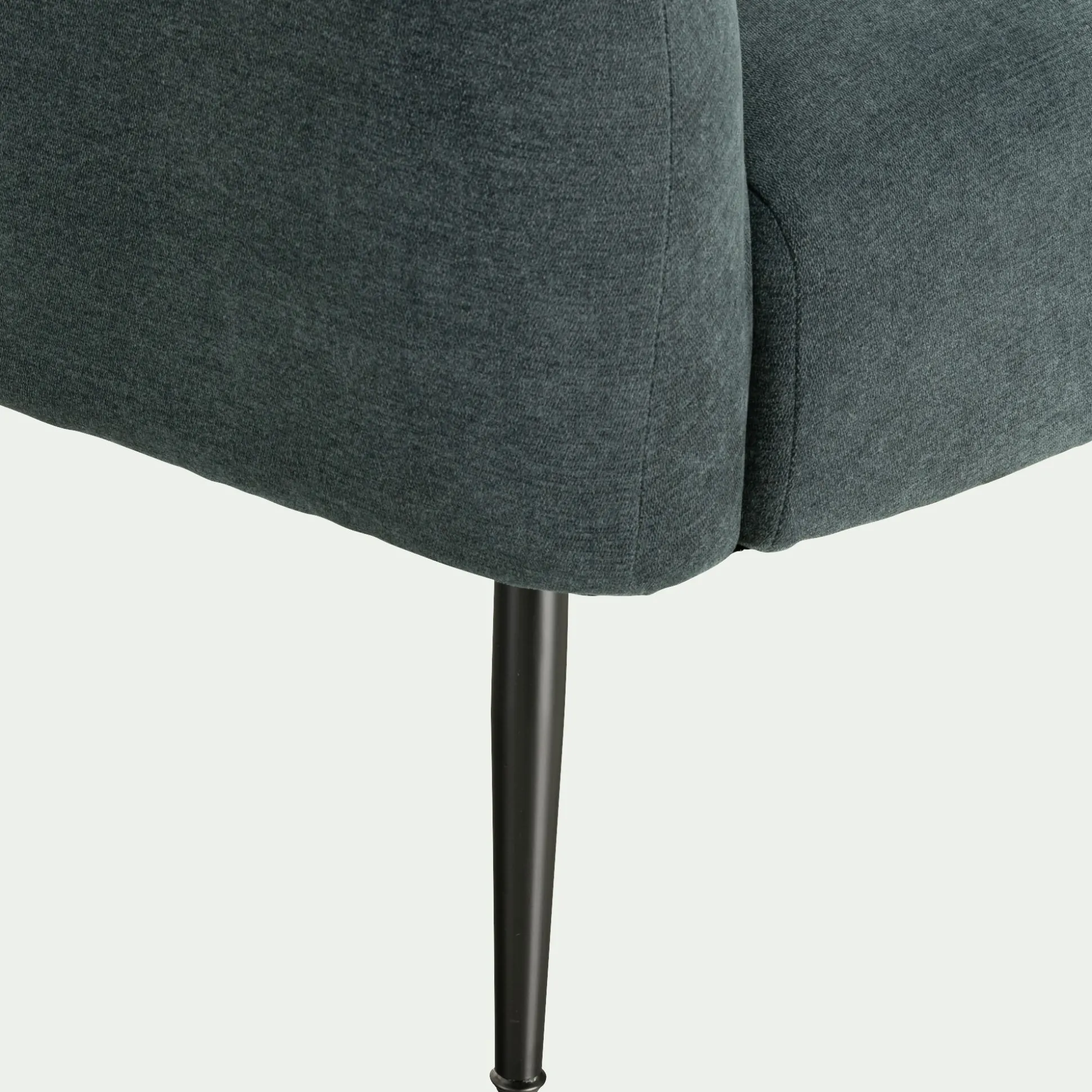 Fauteuil en tissu avec pieds en acier - bleu