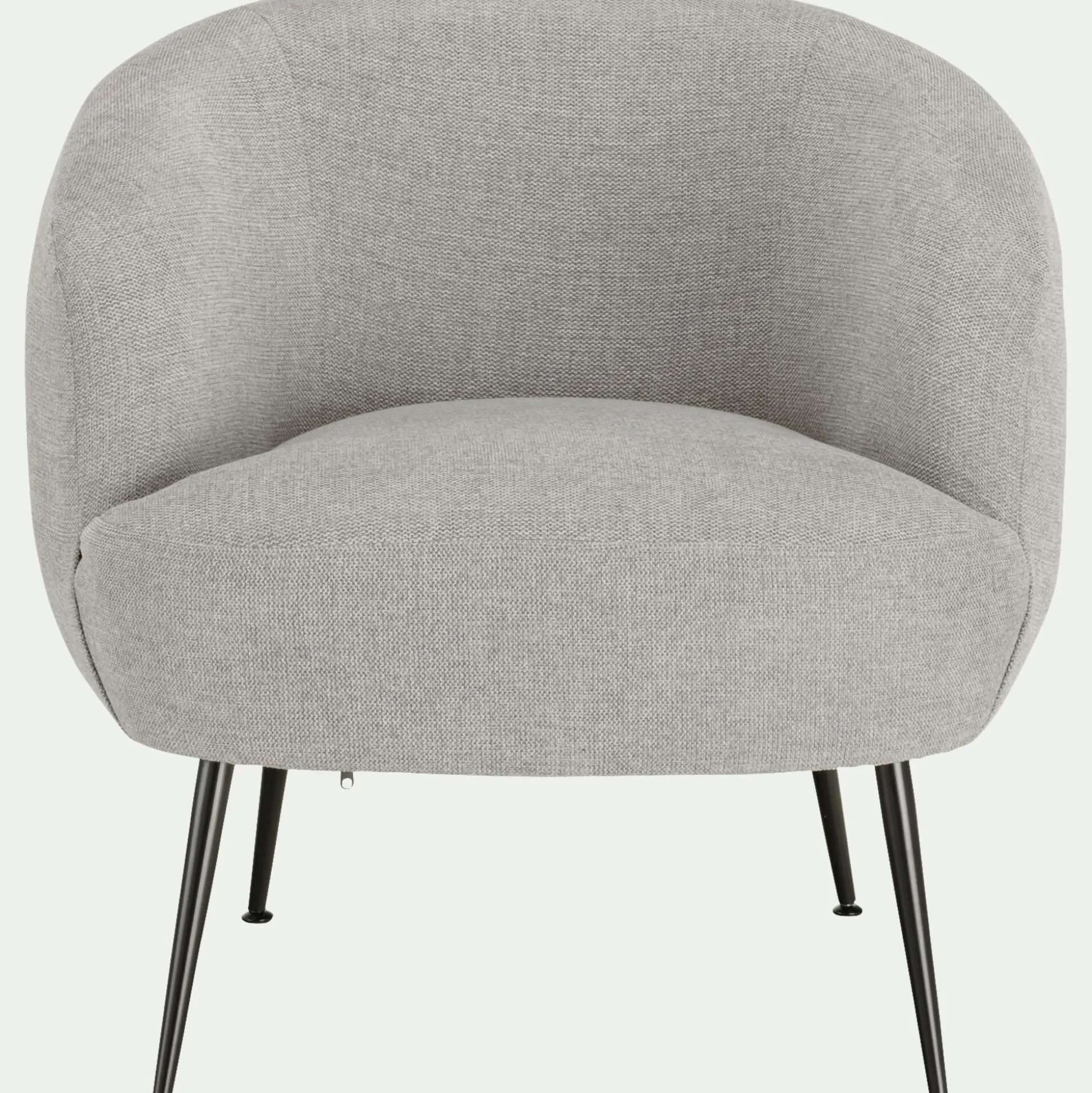 Fauteuil en tissu avec piétement en acier - gris borie