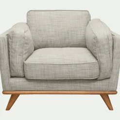 Fauteuil en tissu beige