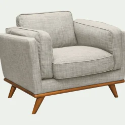Fauteuil en tissu beige