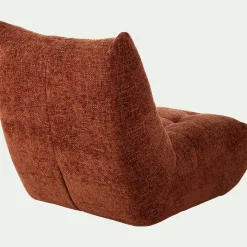 Fauteuil en tissu chenille - brun rustrel
