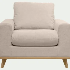 Fauteuil en tissu crown - beige roucas
