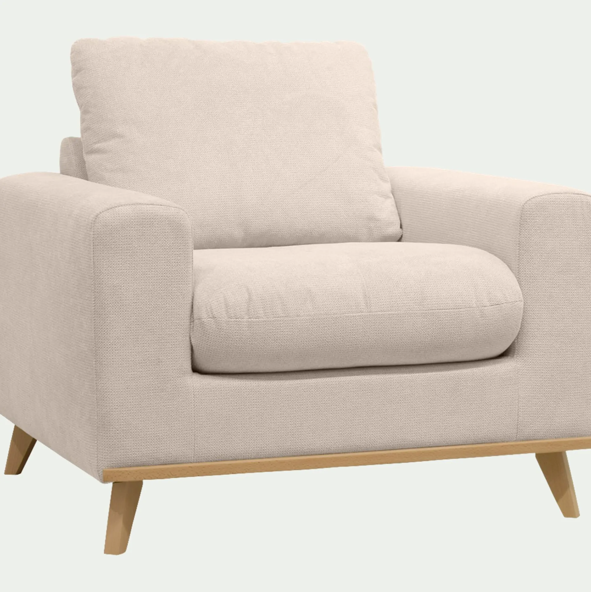 Fauteuil en tissu crown - beige roucas
