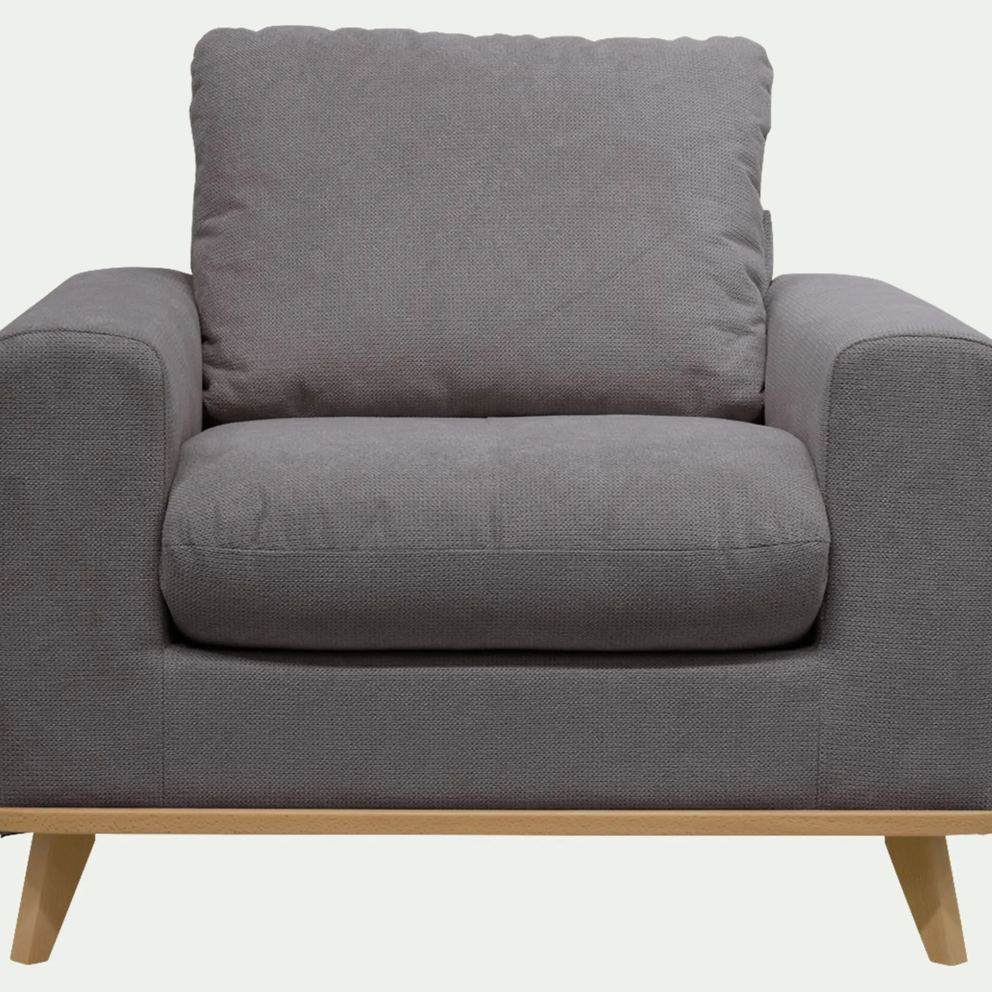Fauteuil en tissu crown - gris restanque